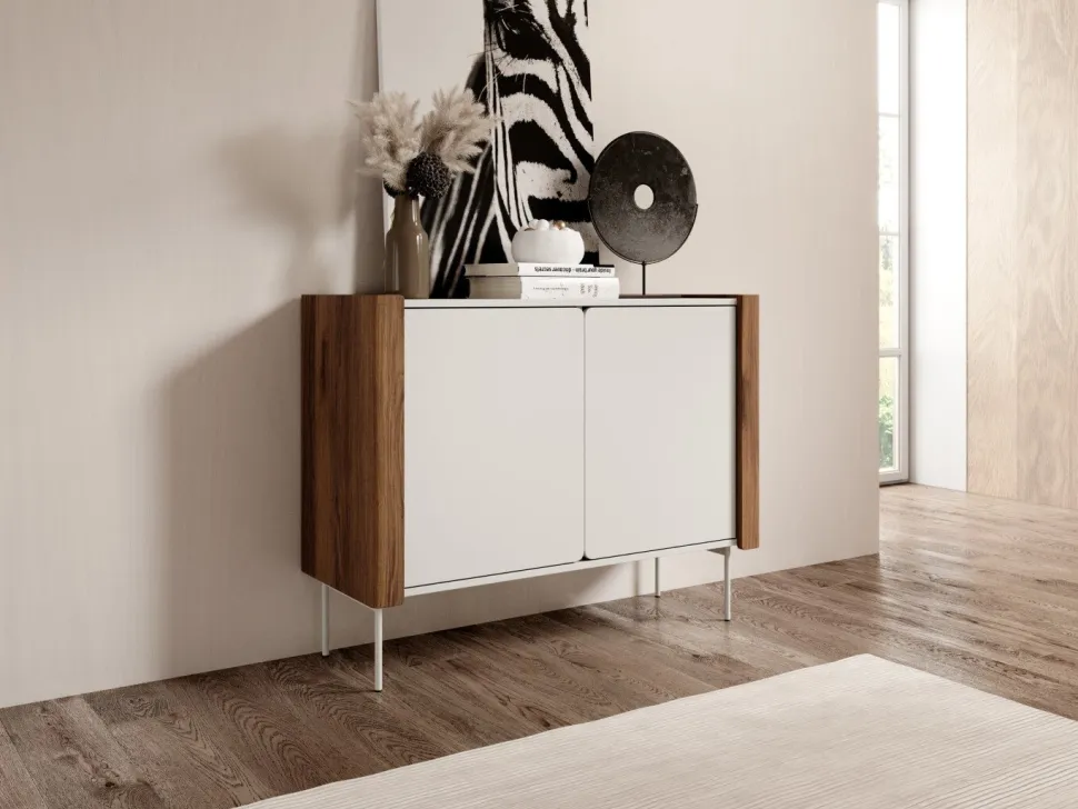 Komoda Taberg beżowa/ orzech