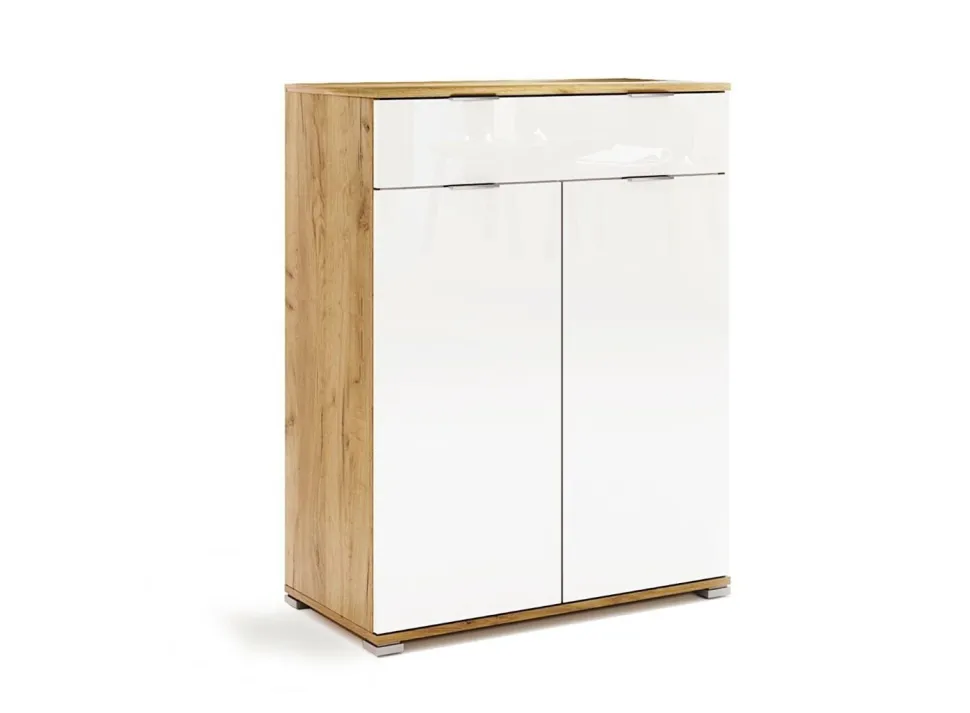 Komoda Tissa 80cm biała połysk