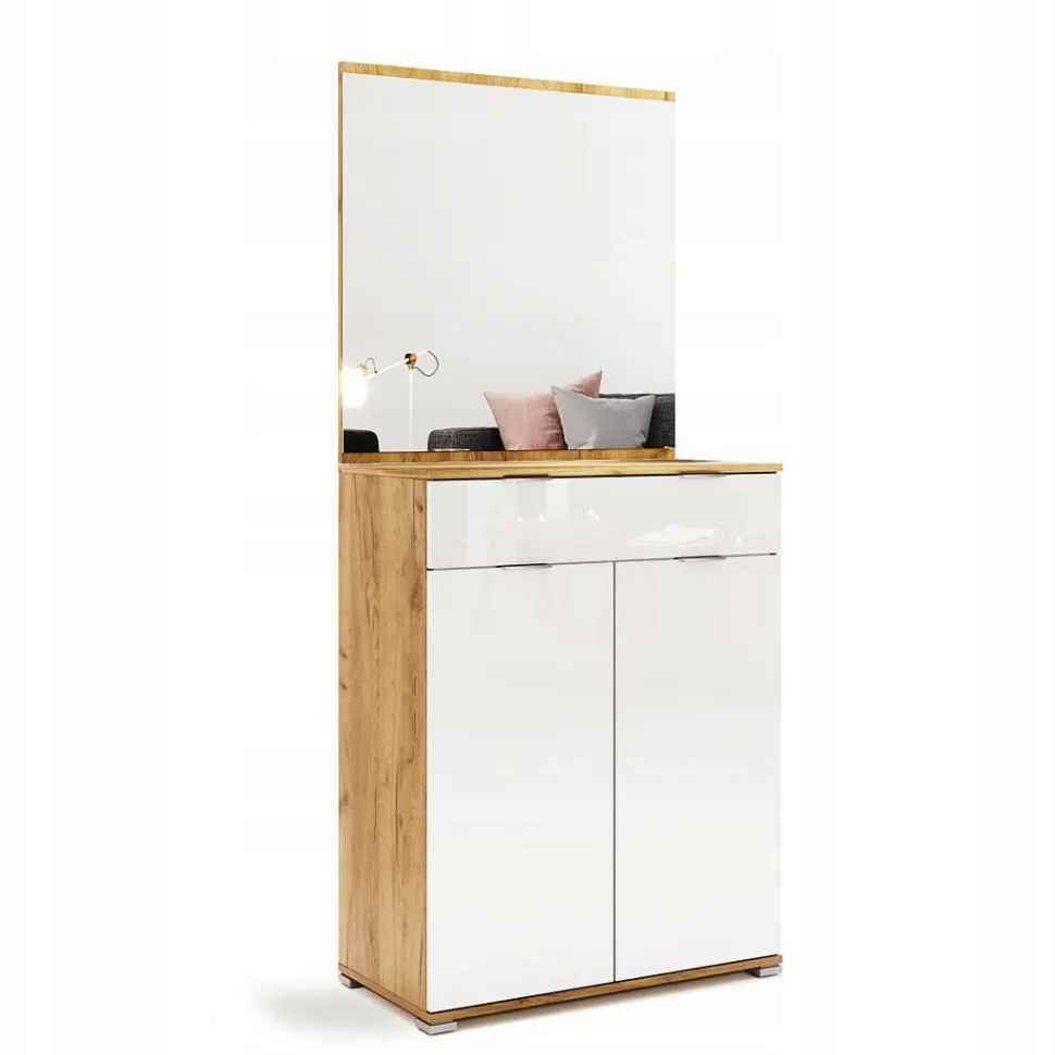 Komoda Tissa 80cm biała połysk