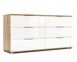 Komoda Tissa 160cm biała połysk