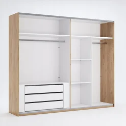 Komoda wewnętrzna 3 szuf do Szafy Tissa Przesuwnej 1,5m