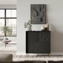 Komoda wysoka Afir czarna