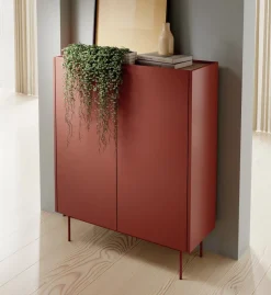Komoda wysoka Cashmer czerwona