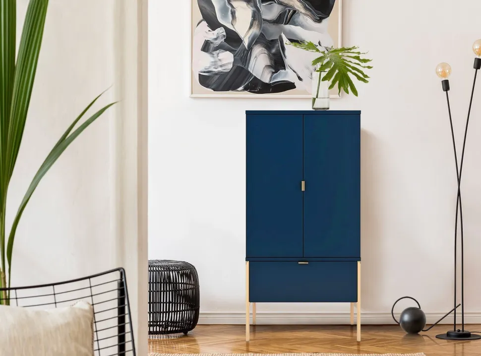 Komoda wysoka Polka Navy Blue