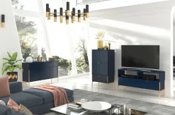 Komoda wysoka Polka Navy Blue