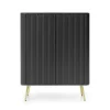 Komoda wysoka Seda czarna/nogi złote