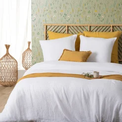 Komplet pościeli Origines 260 x 240 cm  biały, prana bawełna tuftowana