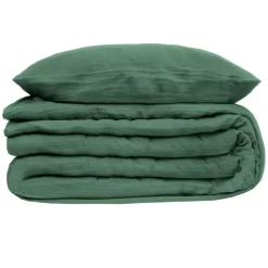 Komplet pościeli Origines 260 x 240 cm seledynowy, prana bawełna tuftowana