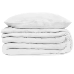 Komplet pościeli Origines 240 x 220 cm biała, prana bawełna tuftowana