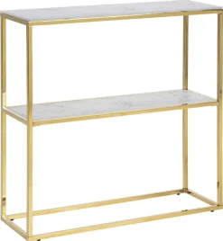 Konsola Alisma biały marmur złota