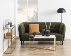 Konsola Alisma biały marmur złota