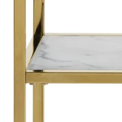 Konsola Alisma biały marmur złota