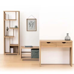 Konsola Bivoak z 2 szufladami efekt       drewna