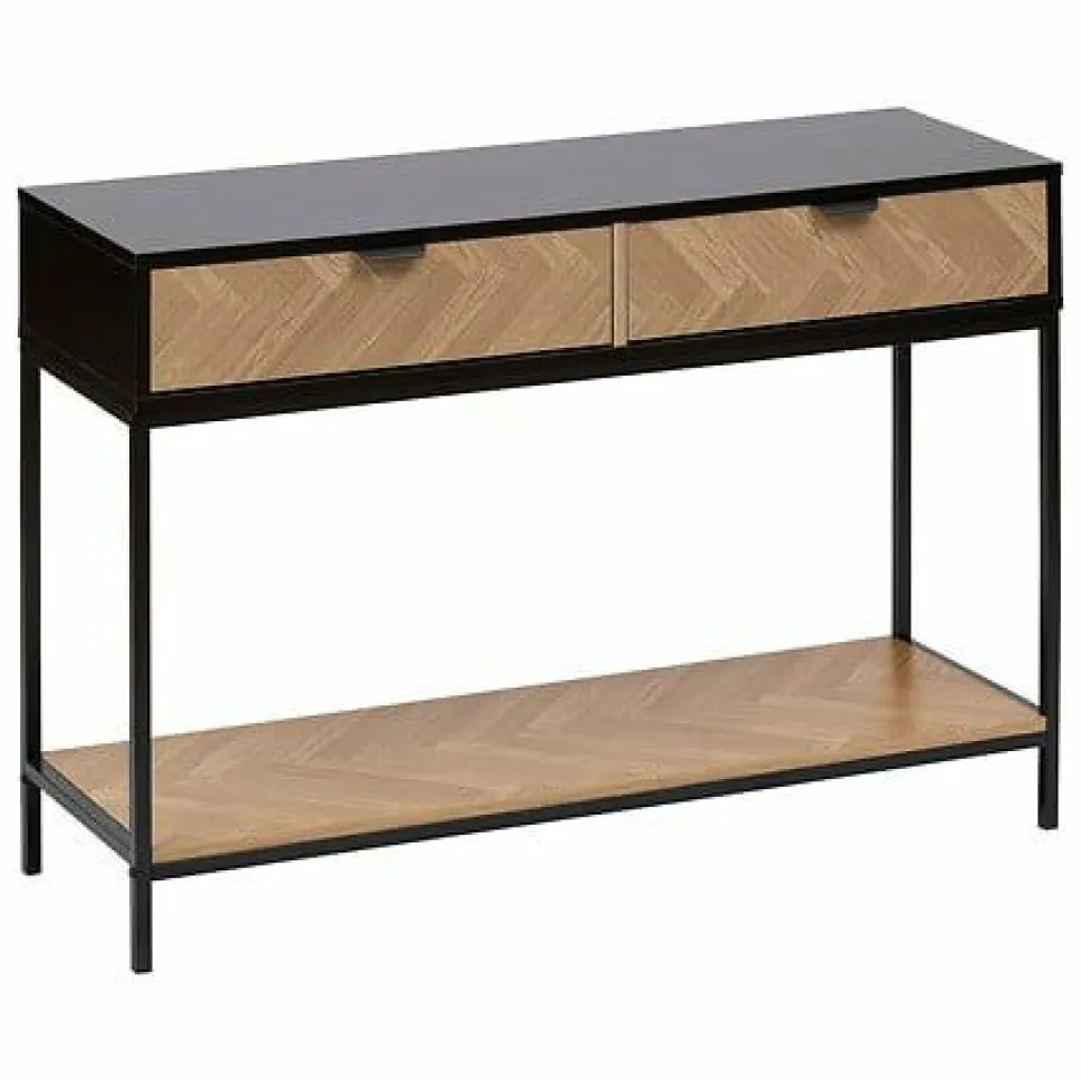 Konsola Chevrons z efektem drewna