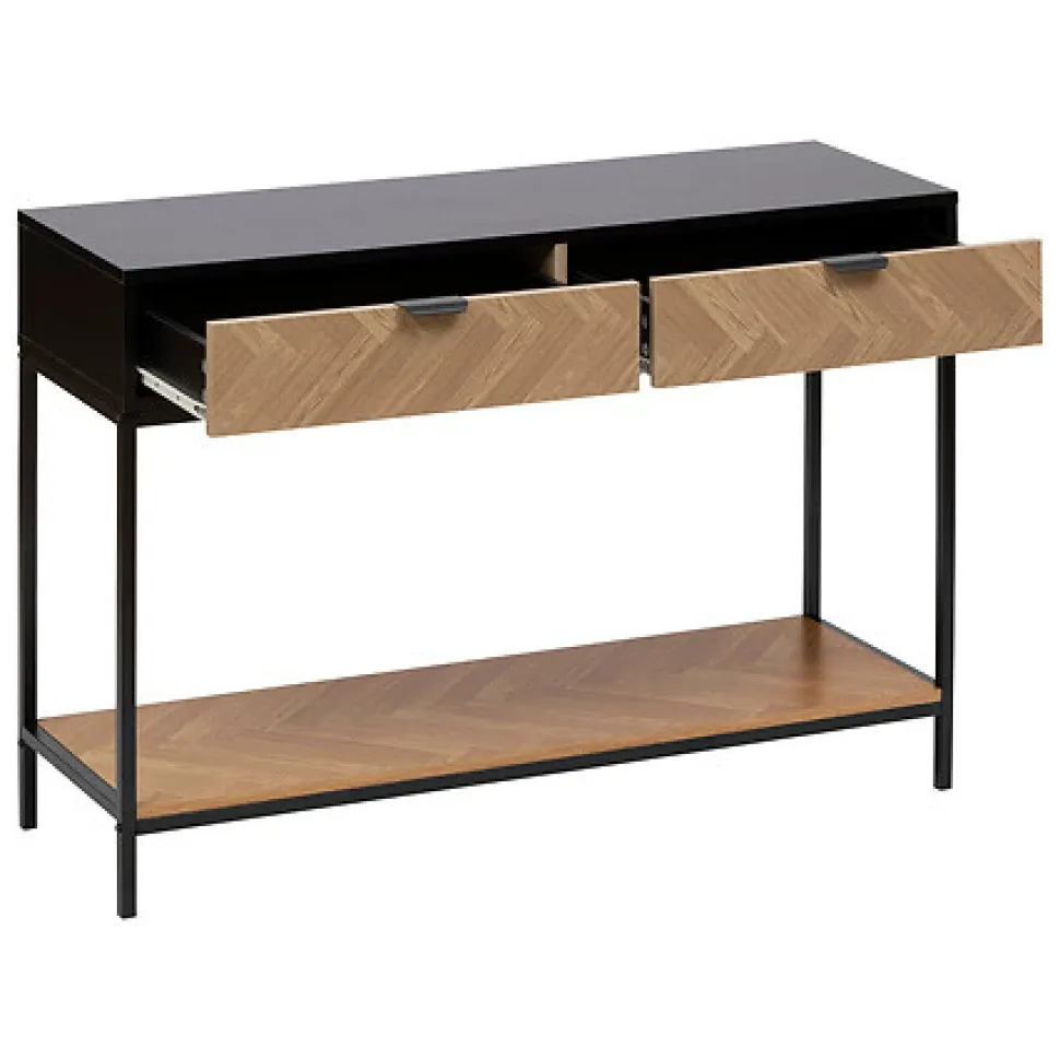 Konsola Chevrons z efektem drewna