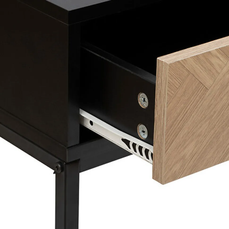 Konsola Chevrons z efektem drewna