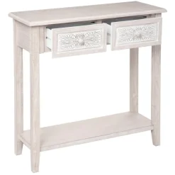 Konsola z półką Hina bielona