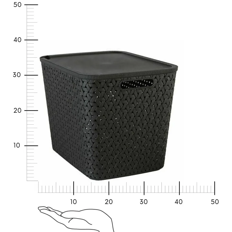 Kosz do przechowywania Tressy 28 l czarny