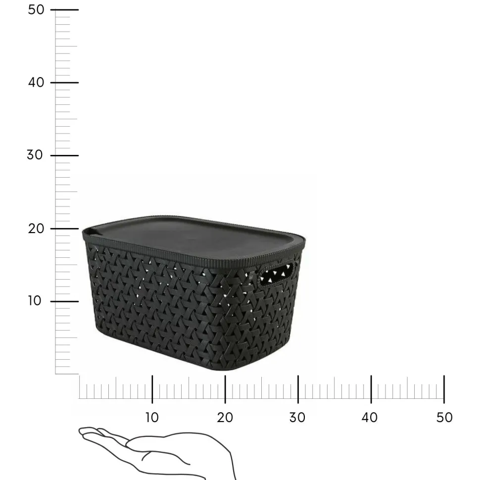 Kosz do przechowywania Tressy 6,7 l czarny