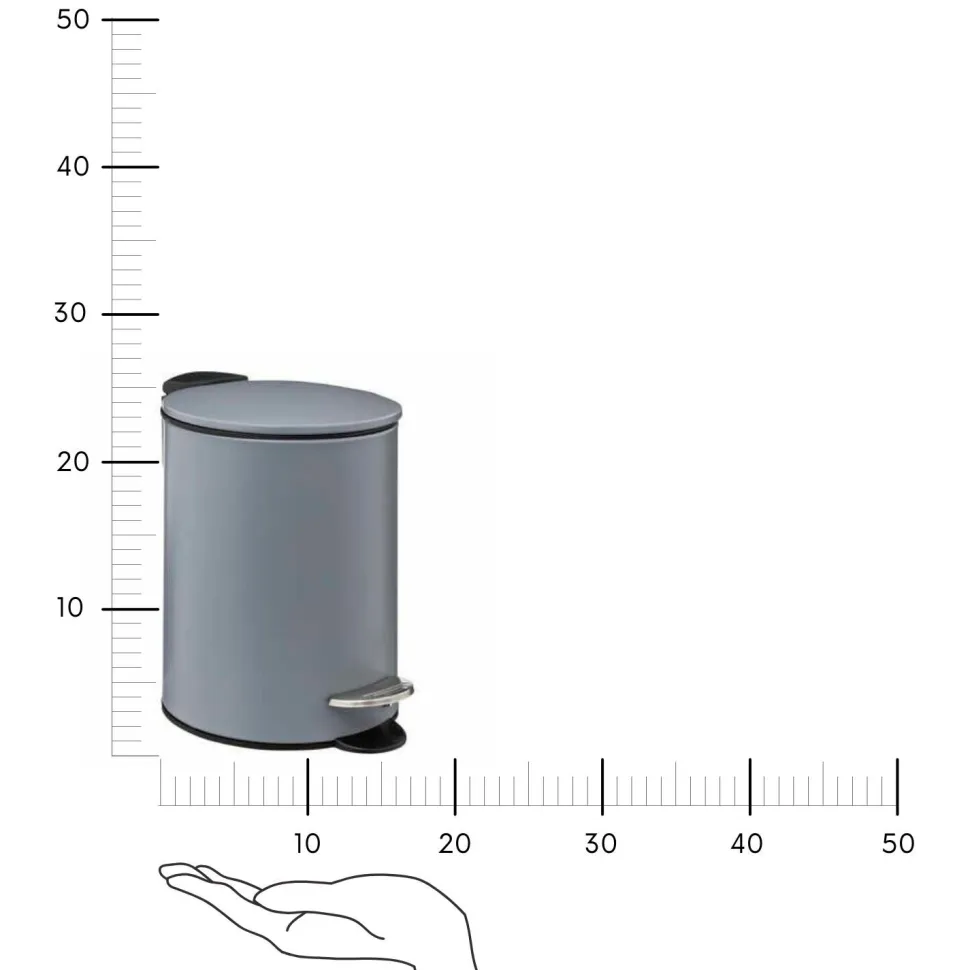 Kosz na śmieci 3L Colors szary