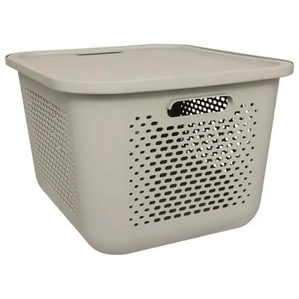 Kosz z pokrywą Aera 19,6 l beżowy