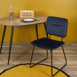 Krzesło Adele VIC granatowe tapicerowane