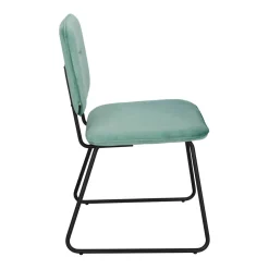 Krzesło Adele VIC szaro-zielone tapicerowane