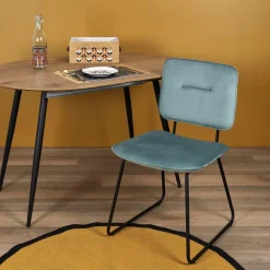 Krzesło Adele VIC szaro-zielone tapicerowane