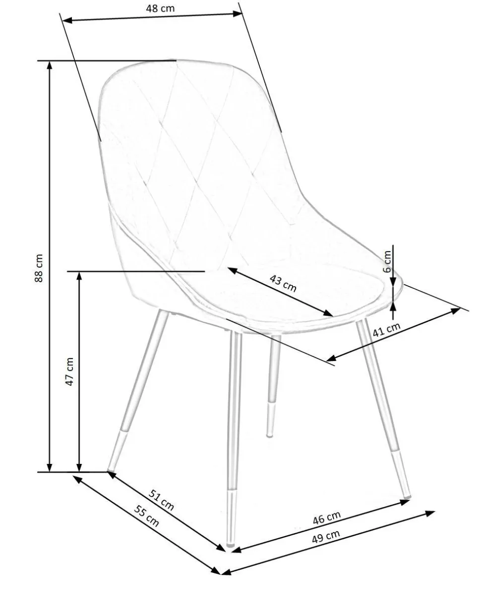 Krzesło Agathe szare