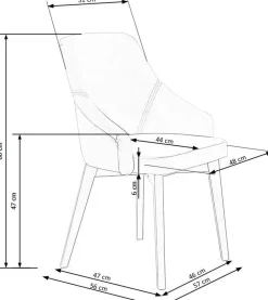Krzesło Alain dąb/ grafitowe Solo 267