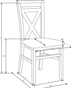 Krzesło Alaska białe/ olcha