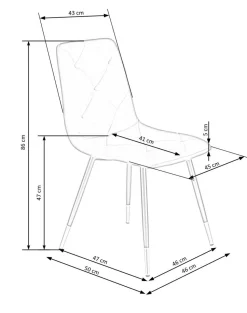 Krzesło Amelie zielone