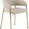 Krzesło Ann beżowe/złote