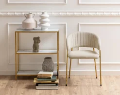 Krzesło Ann beżowe/złote