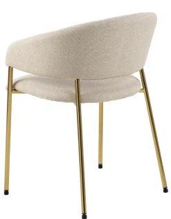 Krzesło Ann beżowe/złote