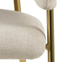 Krzesło Ann beżowe/złote
