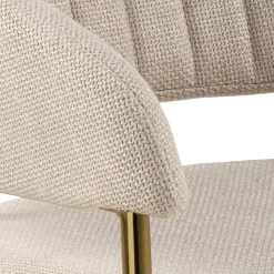 Krzesło Ann beżowe/złote