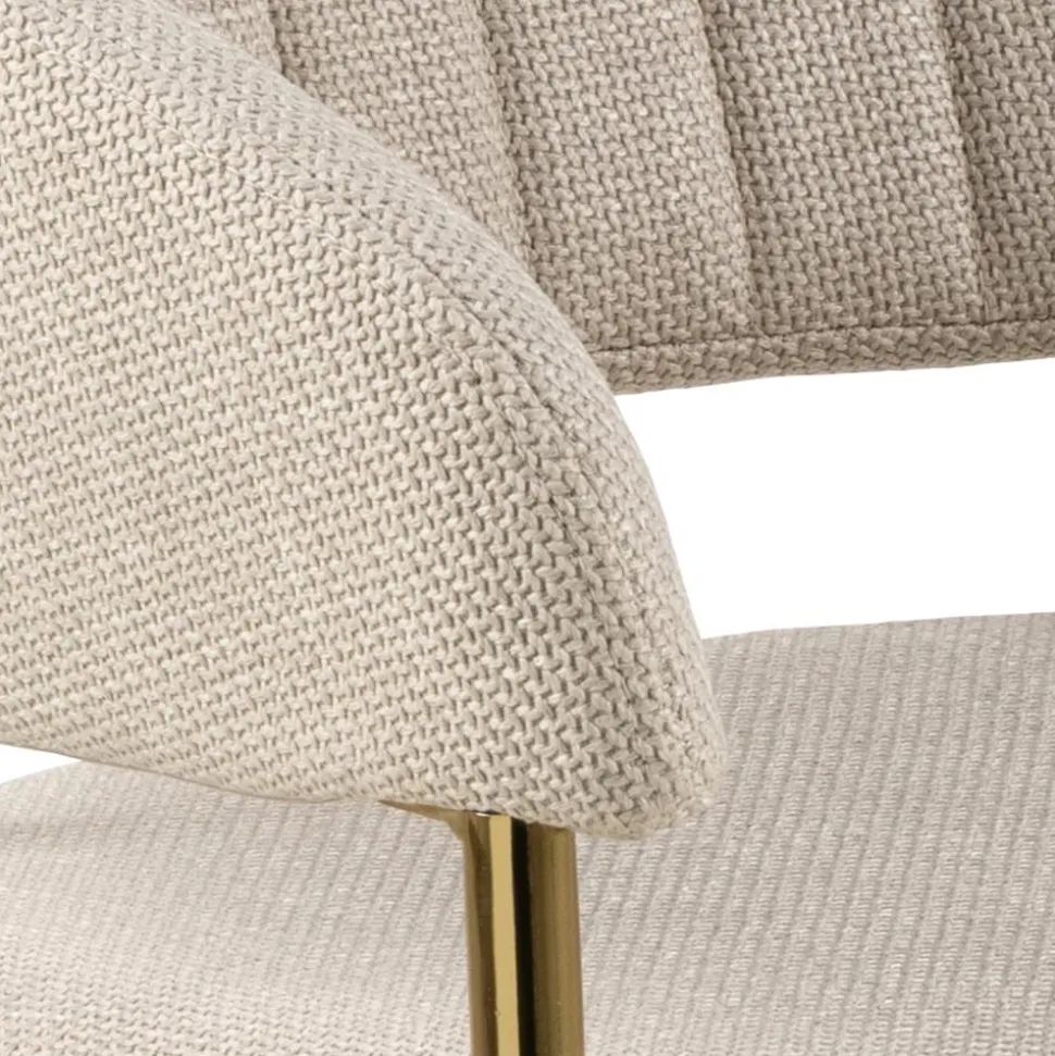 Krzesło Ann beżowe/złote