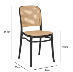 Krzesło Antonio czarne z tworzywa