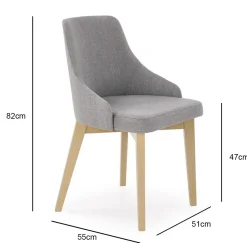 Krzesło Arman dąb/ szare jasne Inari 91