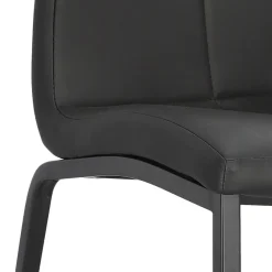 Krzesło Asama black PU czarne nogi