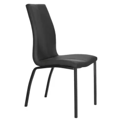 Krzesło Asama black PU czarne nogi