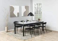 Krzesło Ava czarne tapicerowane