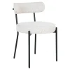 Krzesło Badalona boucle białe/ czarne