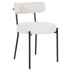 Krzesło Badalona boucle białe/ czarne