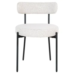 Krzesło Badalona boucle białe/ czarne