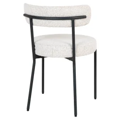 Krzesło Badalona boucle białe/ czarne