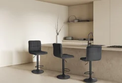 Krzesło barowe regulowane Dafne VIC czarne