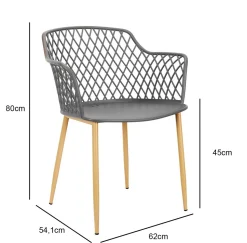 Krzesło Basel szare ciemne