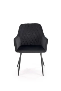 Krzesło Basper Velvet czarny